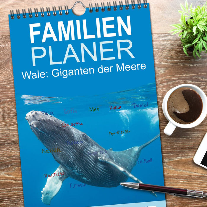 Wale: Giganten der Meere (CALVENDO Familienplaner 2026)