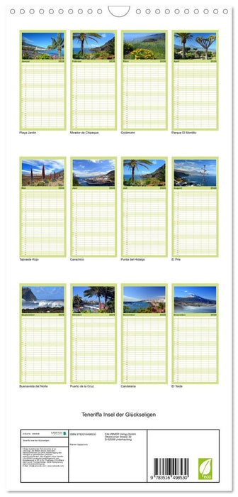 Teneriffa Insel der Glückseligen (CALVENDO Familienplaner 2026)