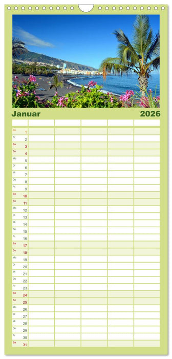 Teneriffa Insel der Glückseligen (CALVENDO Familienplaner 2026)