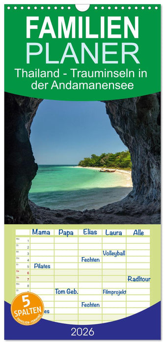Thailand - Trauminseln in der Andamanensee (CALVENDO Familienplaner 2026)