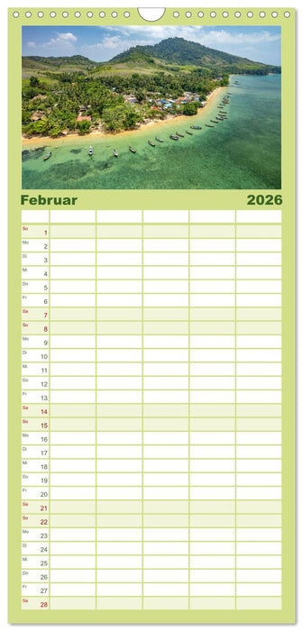 Thailand - Trauminseln in der Andamanensee (CALVENDO Familienplaner 2026)