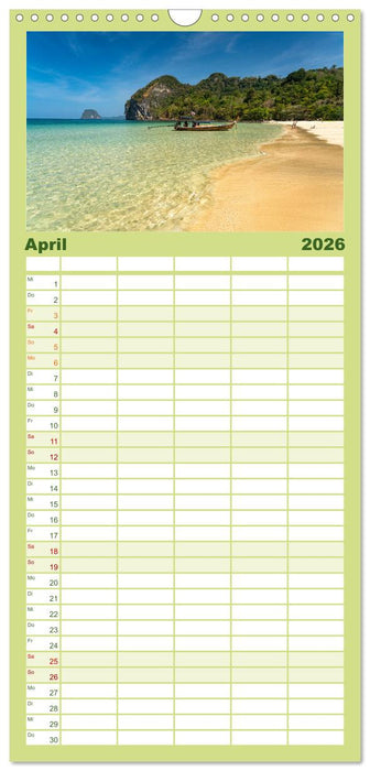 Thailand - Trauminseln in der Andamanensee (CALVENDO Familienplaner 2026)