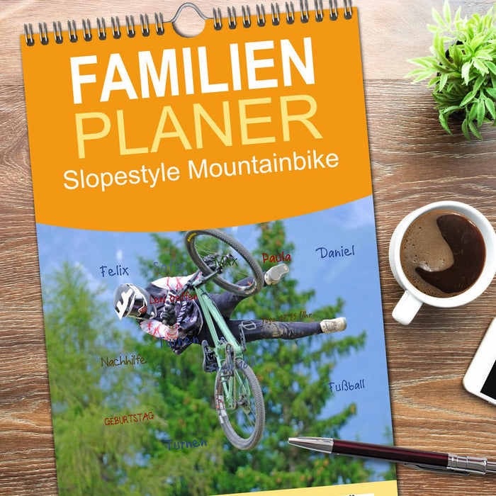 Slopestyle Mountainbike (CALVENDO Familienplaner 2026)