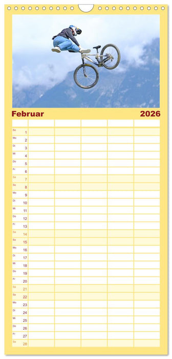 Slopestyle Mountainbike (CALVENDO Familienplaner 2026)