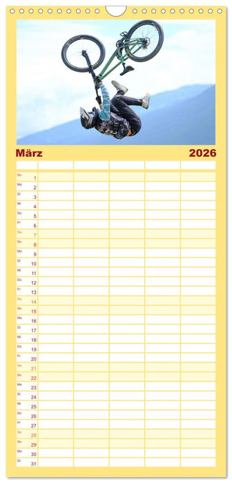 Slopestyle Mountainbike (CALVENDO Familienplaner 2026)