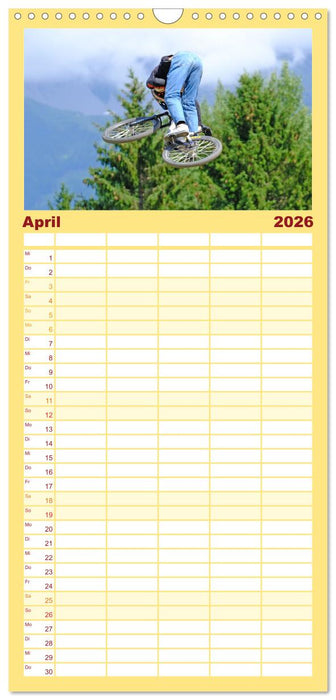 Slopestyle Mountainbike (CALVENDO Familienplaner 2026)