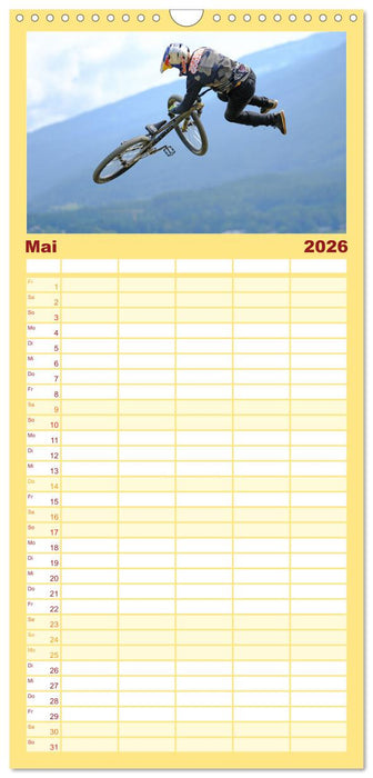Slopestyle Mountainbike (CALVENDO Familienplaner 2026)