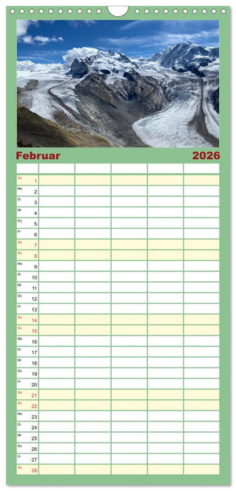 Alpenauszeit - Schöne Orte der Alpen (CALVENDO Familienplaner 2026)