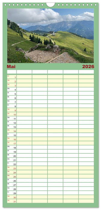 Alpenauszeit - Schöne Orte der Alpen (CALVENDO Familienplaner 2026)