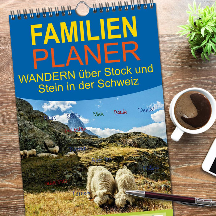 WANDERN über Stock und Stein in der Schweiz (CALVENDO Familienplaner 2026)