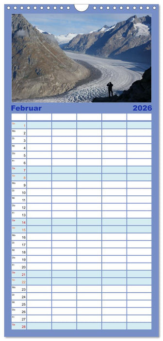 WANDERN über Stock und Stein in der Schweiz (CALVENDO Familienplaner 2026)