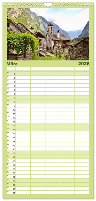 WANDERN über Stock und Stein in der Schweiz (CALVENDO Familienplaner 2026)