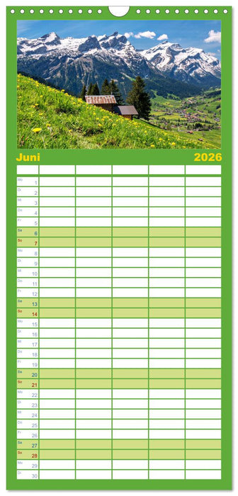 WANDERN über Stock und Stein in der Schweiz (CALVENDO Familienplaner 2026)