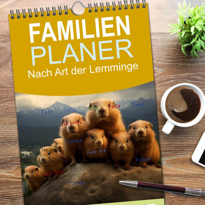 Nach Art der Lemminge (CALVENDO Familienplaner 2026)