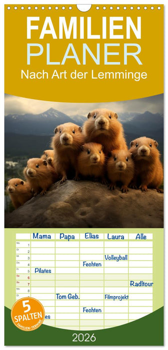 Nach Art der Lemminge (CALVENDO Familienplaner 2026)