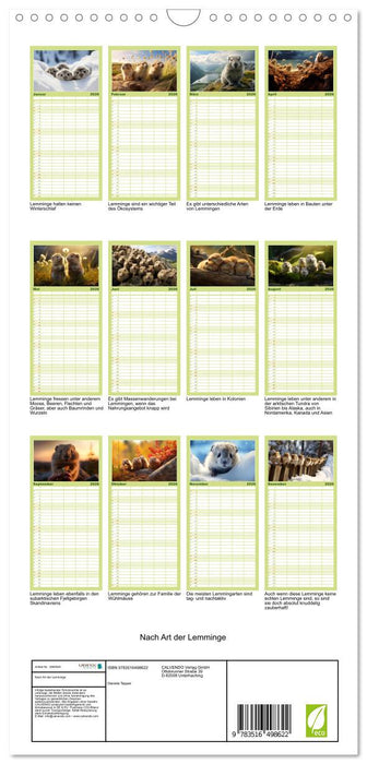 Nach Art der Lemminge (CALVENDO Familienplaner 2026)