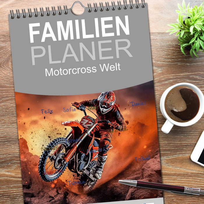Motorcross Welt (CALVENDO Familienplaner 2026)