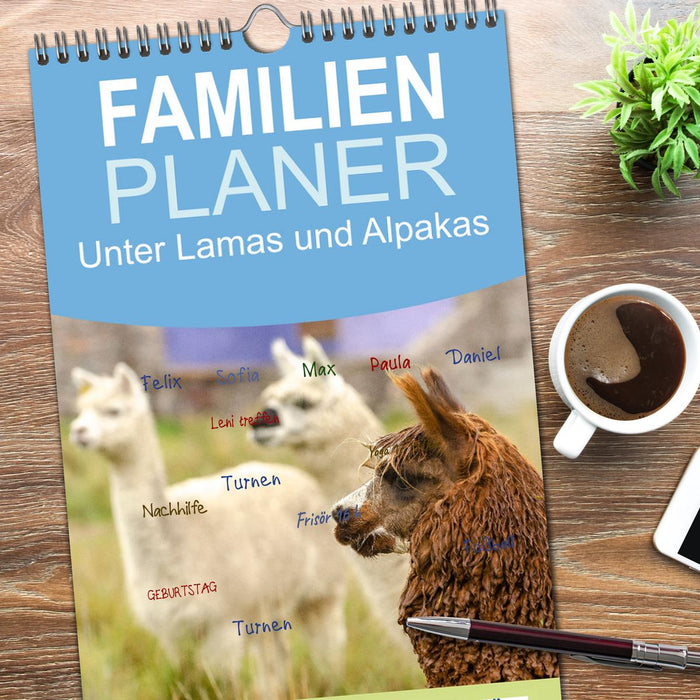 Unter Lamas und Alpakas (CALVENDO Familienplaner 2026)