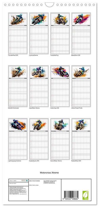 Motorcross Xtreme (CALVENDO Familienplaner 2026)