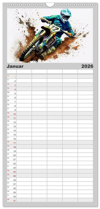 Motorcross Xtreme (CALVENDO Familienplaner 2026)