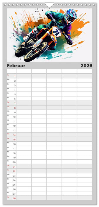 Motorcross Xtreme (CALVENDO Familienplaner 2026)