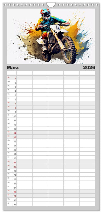 Motorcross Xtreme (CALVENDO Familienplaner 2026)