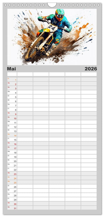 Motorcross Xtreme (CALVENDO Familienplaner 2026)