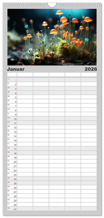 Wunderwelt Mikrokosmos (CALVENDO Familienplaner 2026)