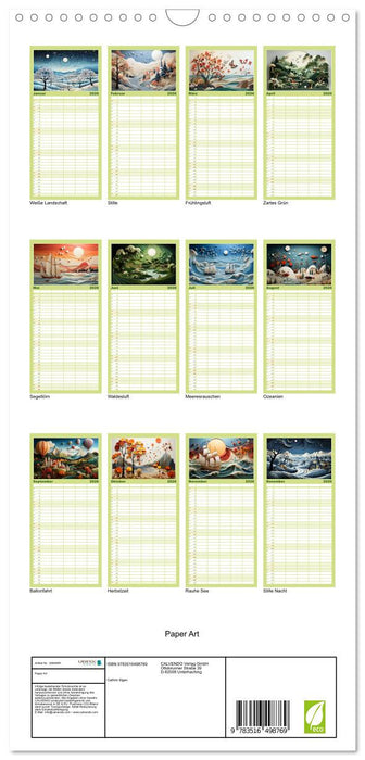 Paper Art (CALVENDO Familienplaner 2026)