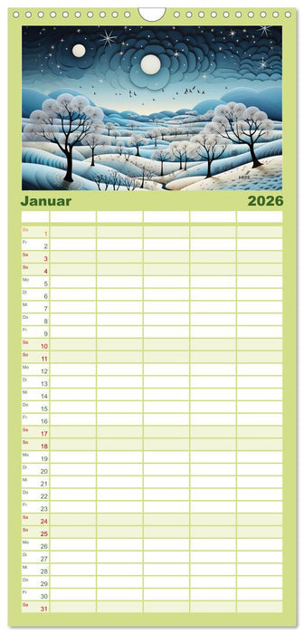 Paper Art (CALVENDO Familienplaner 2026)