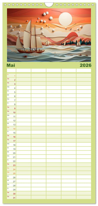 Paper Art (CALVENDO Familienplaner 2026)