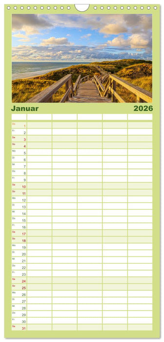 Sylt - Magie der Abendstunden (CALVENDO Familienplaner 2026)