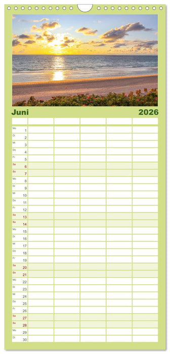 Sylt - Magie der Abendstunden (CALVENDO Familienplaner 2026)