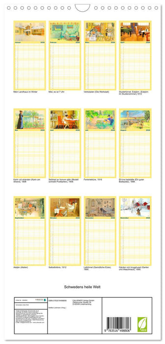 Schwedens heile Welt (CALVENDO Familienplaner 2026)