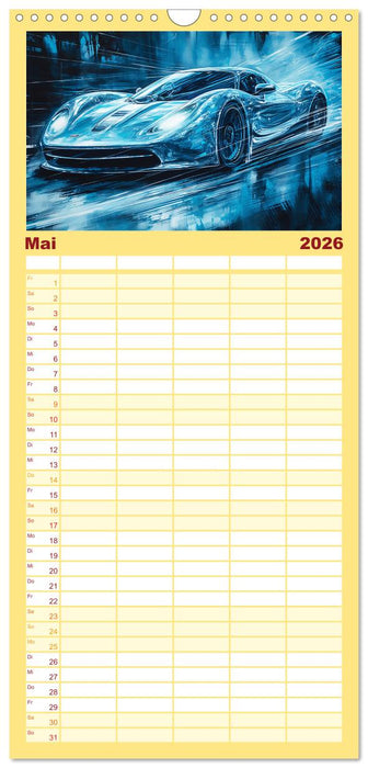 Neon Speed (CALVENDO Familienplaner 2026)