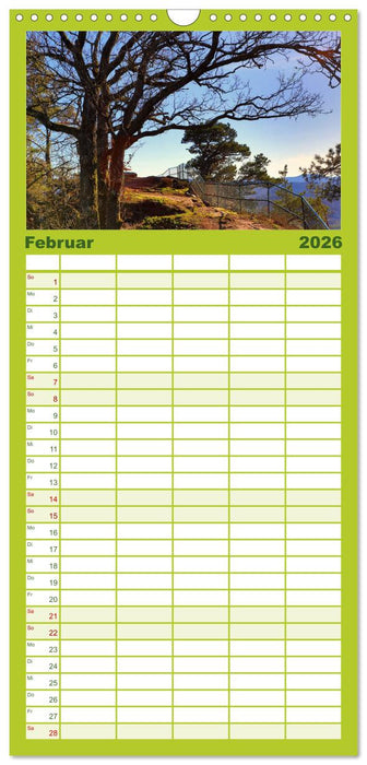 Wanderparadies Südpfalz (CALVENDO Familienplaner 2026)