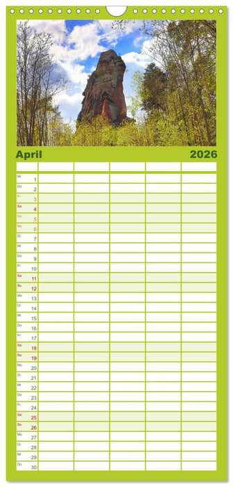 Wanderparadies Südpfalz (CALVENDO Familienplaner 2026)