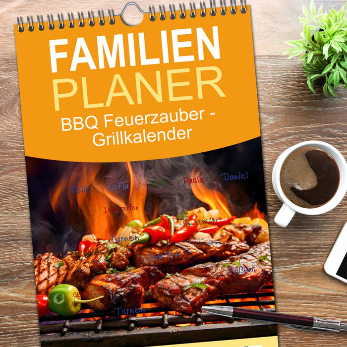 BBQ Feuerzauber - Grillkalender (CALVENDO Familienplaner 2026)