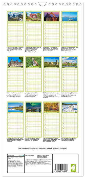 Traumhaftes Schweden: Weites Land im Norden Europas (CALVENDO Familienplaner 2026)