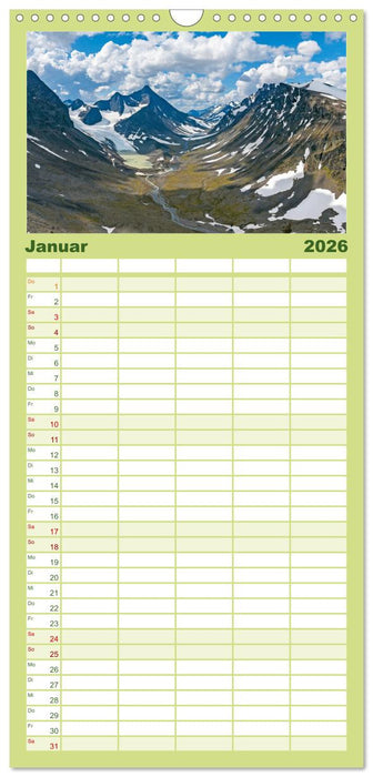 Traumhaftes Schweden: Weites Land im Norden Europas (CALVENDO Familienplaner 2026)