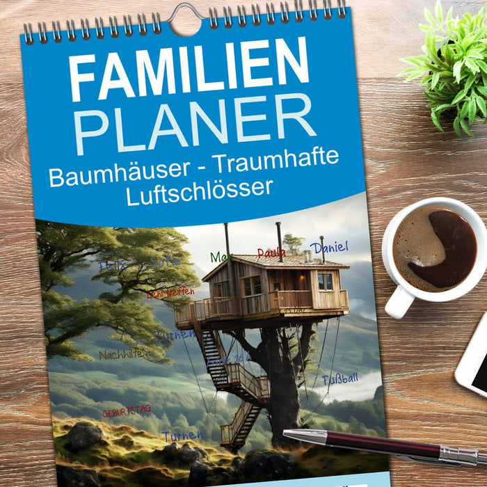 Baumhäuser - Traumhafte Luftschlösser (CALVENDO Familienplaner 2026)