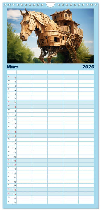 Baumhäuser - Traumhafte Luftschlösser (CALVENDO Familienplaner 2026)