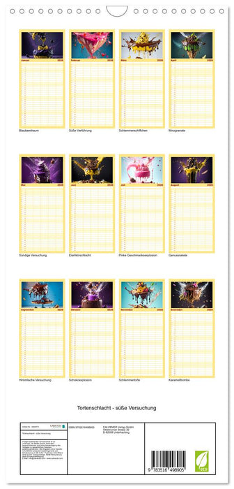 Tortenschlacht - süße Versuchung (CALVENDO Familienplaner 2026)