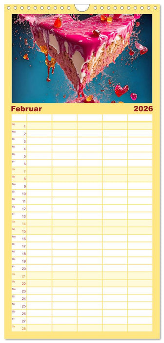 Tortenschlacht - süße Versuchung (CALVENDO Familienplaner 2026)