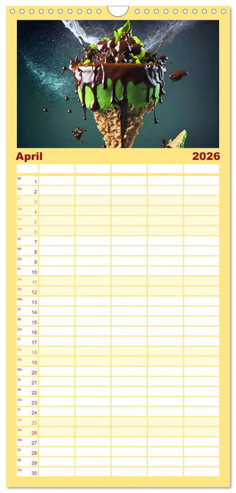 Tortenschlacht - süße Versuchung (CALVENDO Familienplaner 2026)