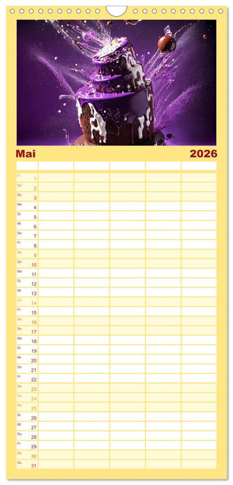 Tortenschlacht - süße Versuchung (CALVENDO Familienplaner 2026)