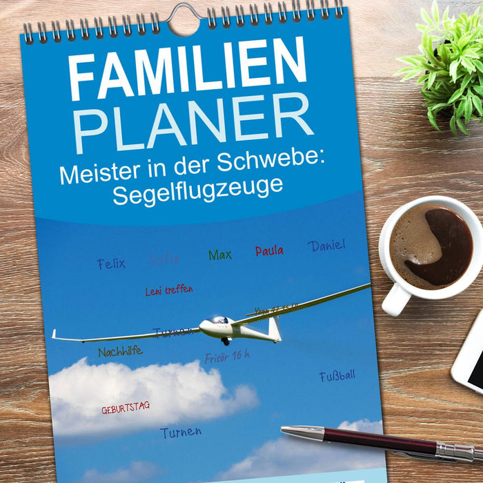 Meister in der Schwebe: Segelflugzeuge (CALVENDO Familienplaner 2026)