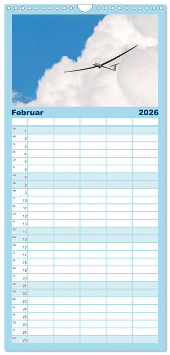 Meister in der Schwebe: Segelflugzeuge (CALVENDO Familienplaner 2026)