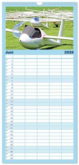 Meister in der Schwebe: Segelflugzeuge (CALVENDO Familienplaner 2026)