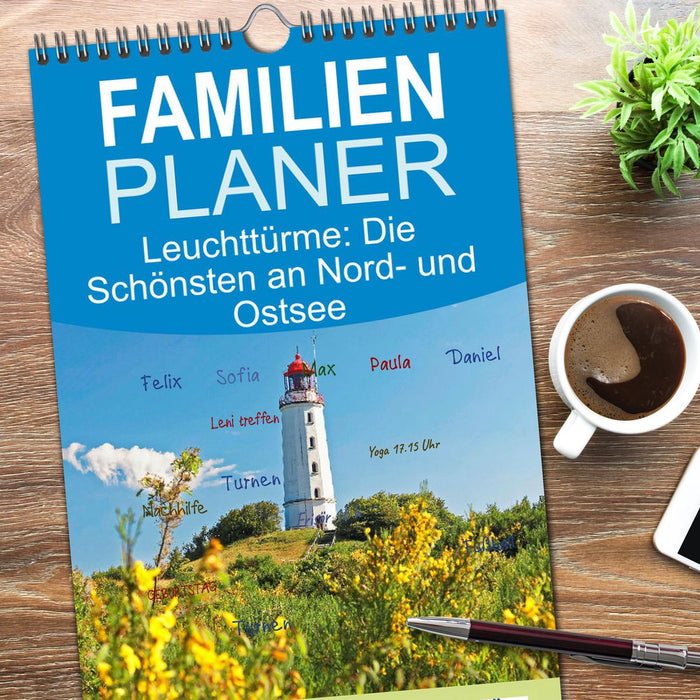 Leuchttürme: Die Schönsten an Nord- und Ostsee (CALVENDO Familienplaner 2026)